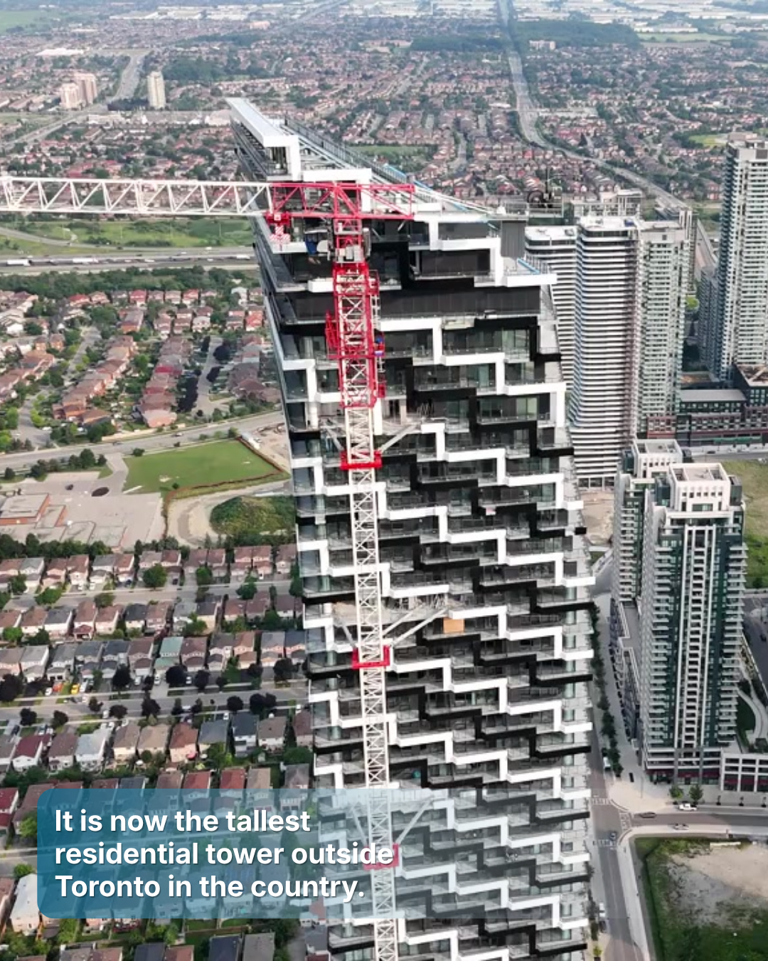 It is now the tallest residential tower outside Toronto in the country.
