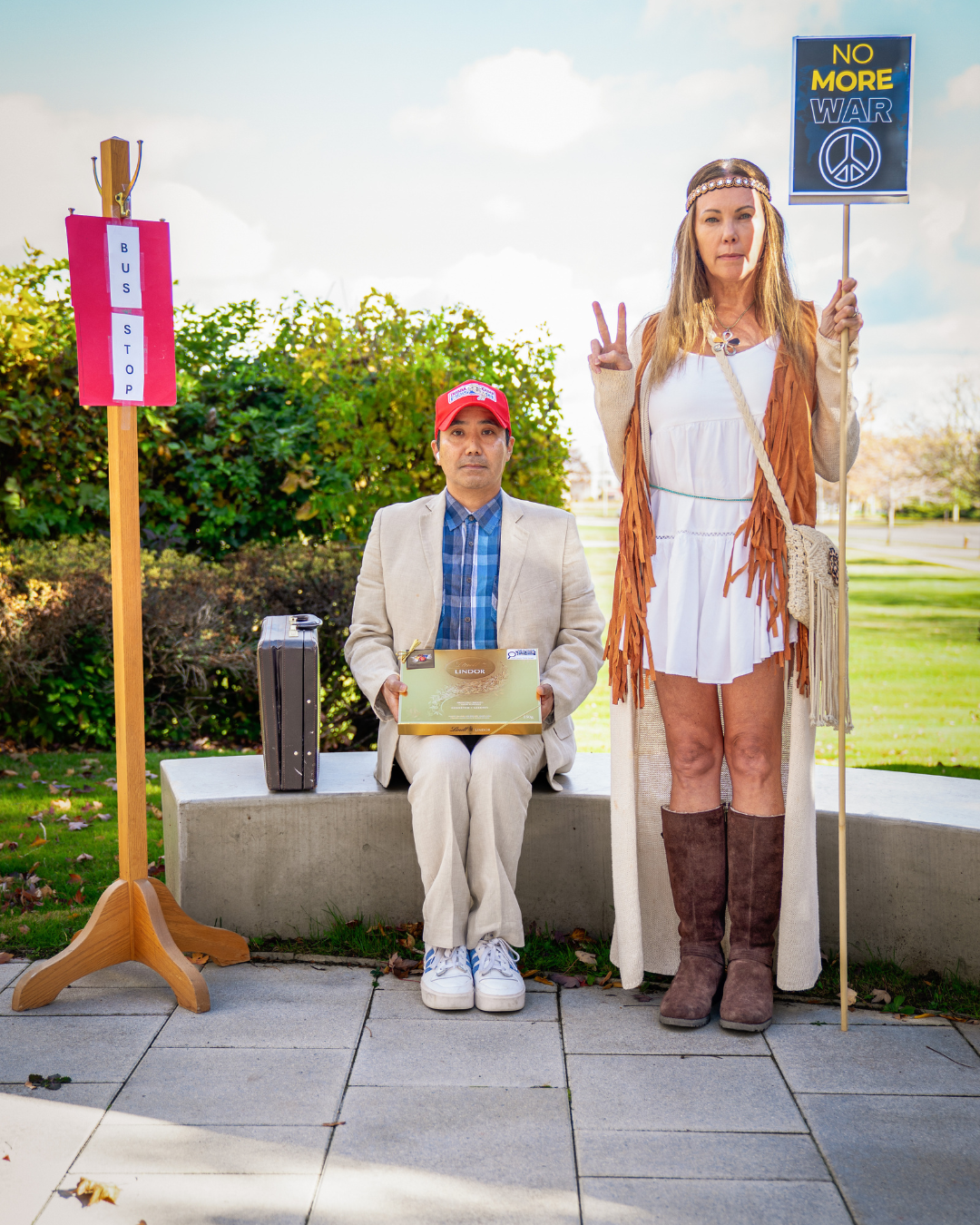 Staff couples costume of Forest Grump