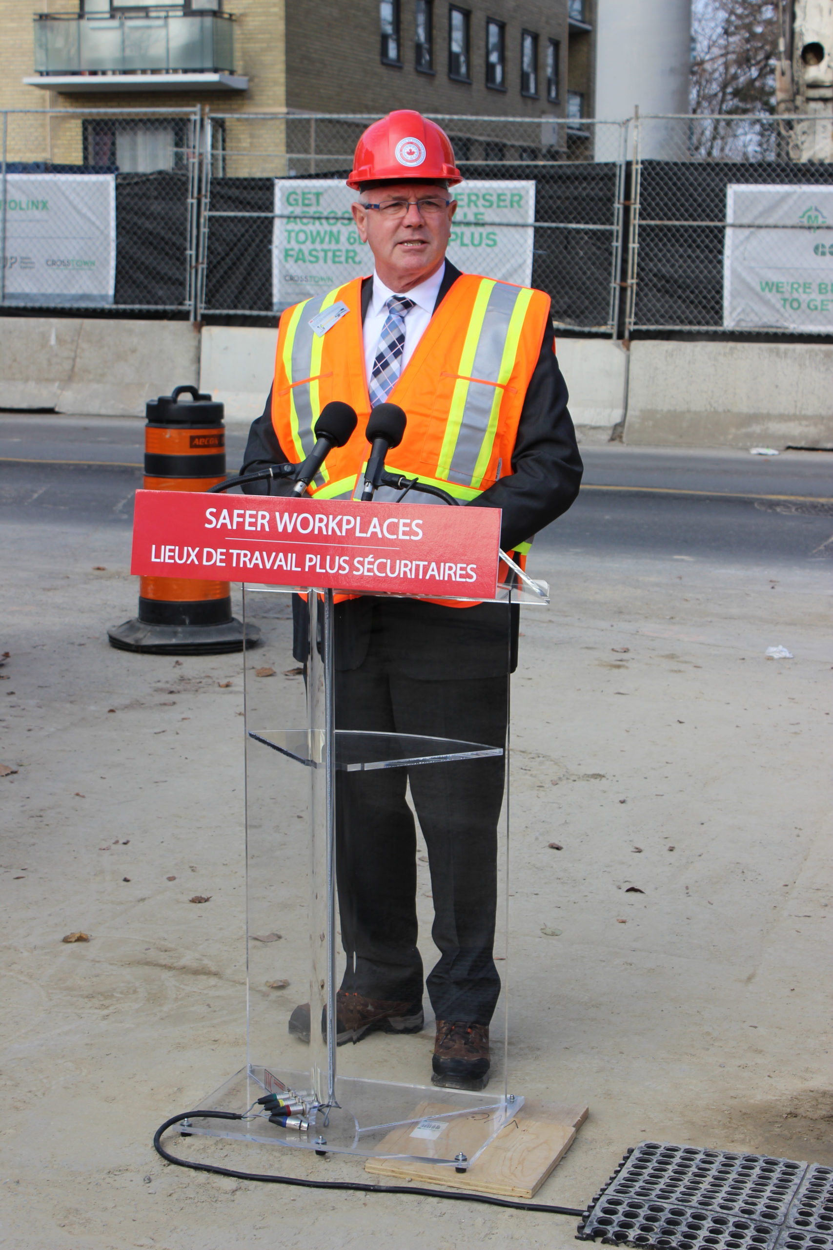 Labour Minister Kevin Flynn announces new rules for the licensing of drill rig operators in Ontario.