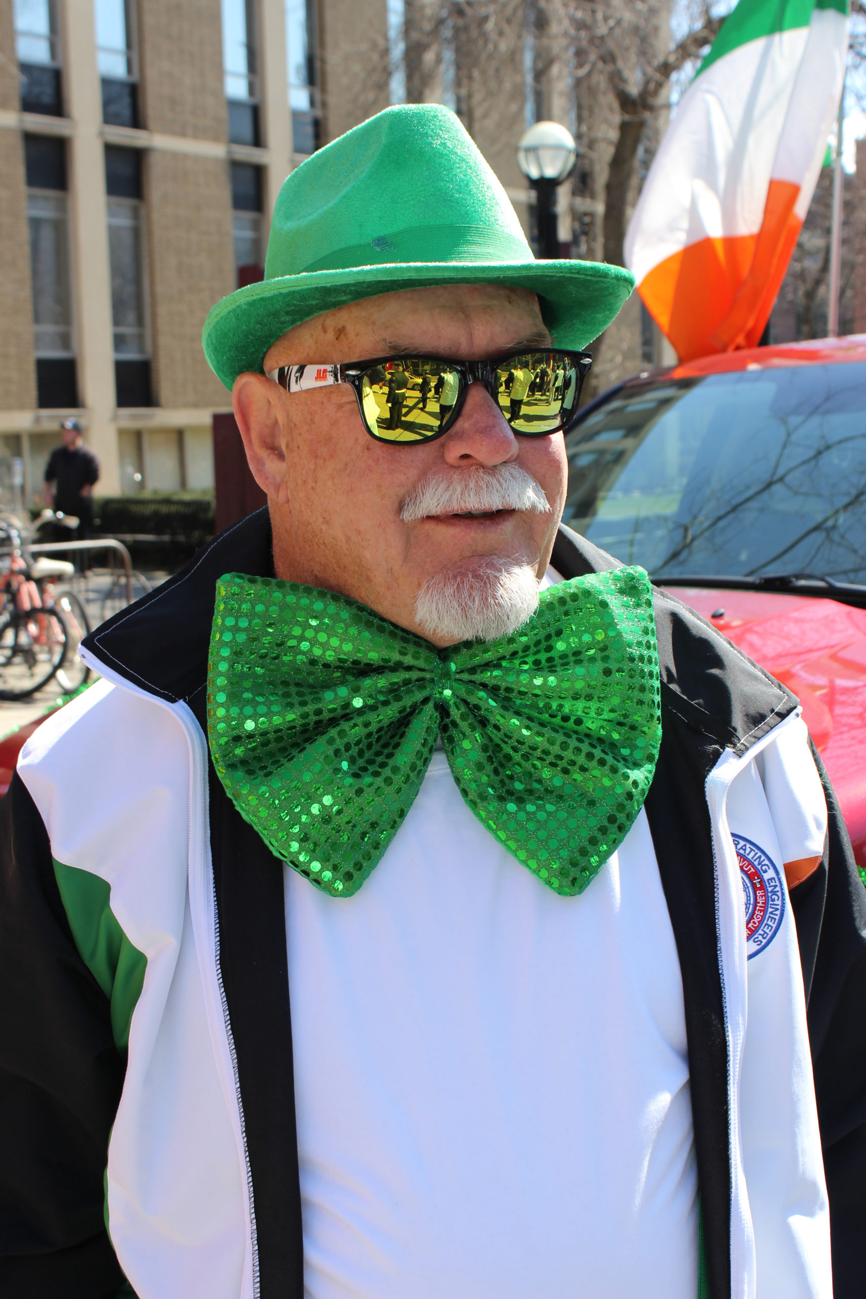 Local 793 member gets in the mood for St Patrick's Day.