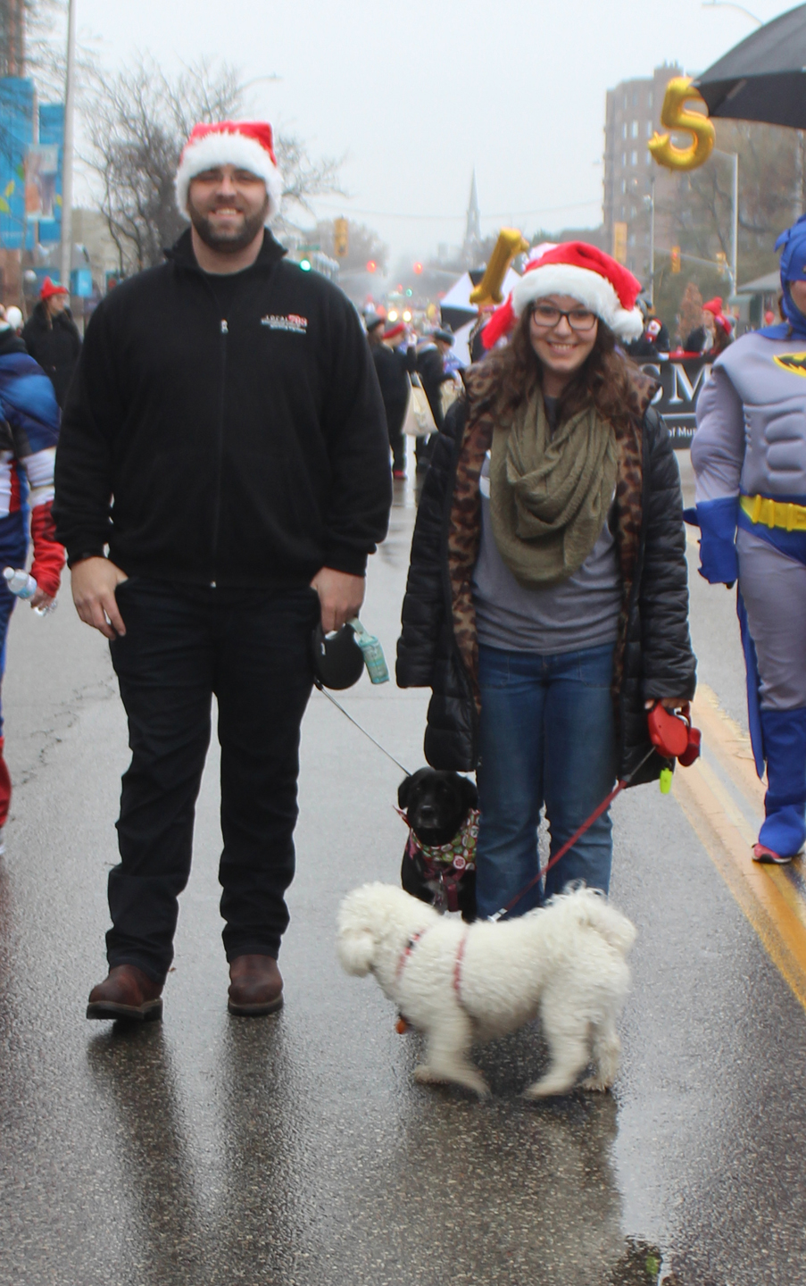 Local 793 members, staff and their families take part in the Santa Claus Parade.