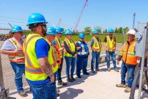 Ministry of Labour inspectors getting orientation about crane inspection