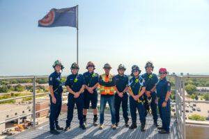 OETIO Instructor Mark Sauter with Oakville Fire Fighters