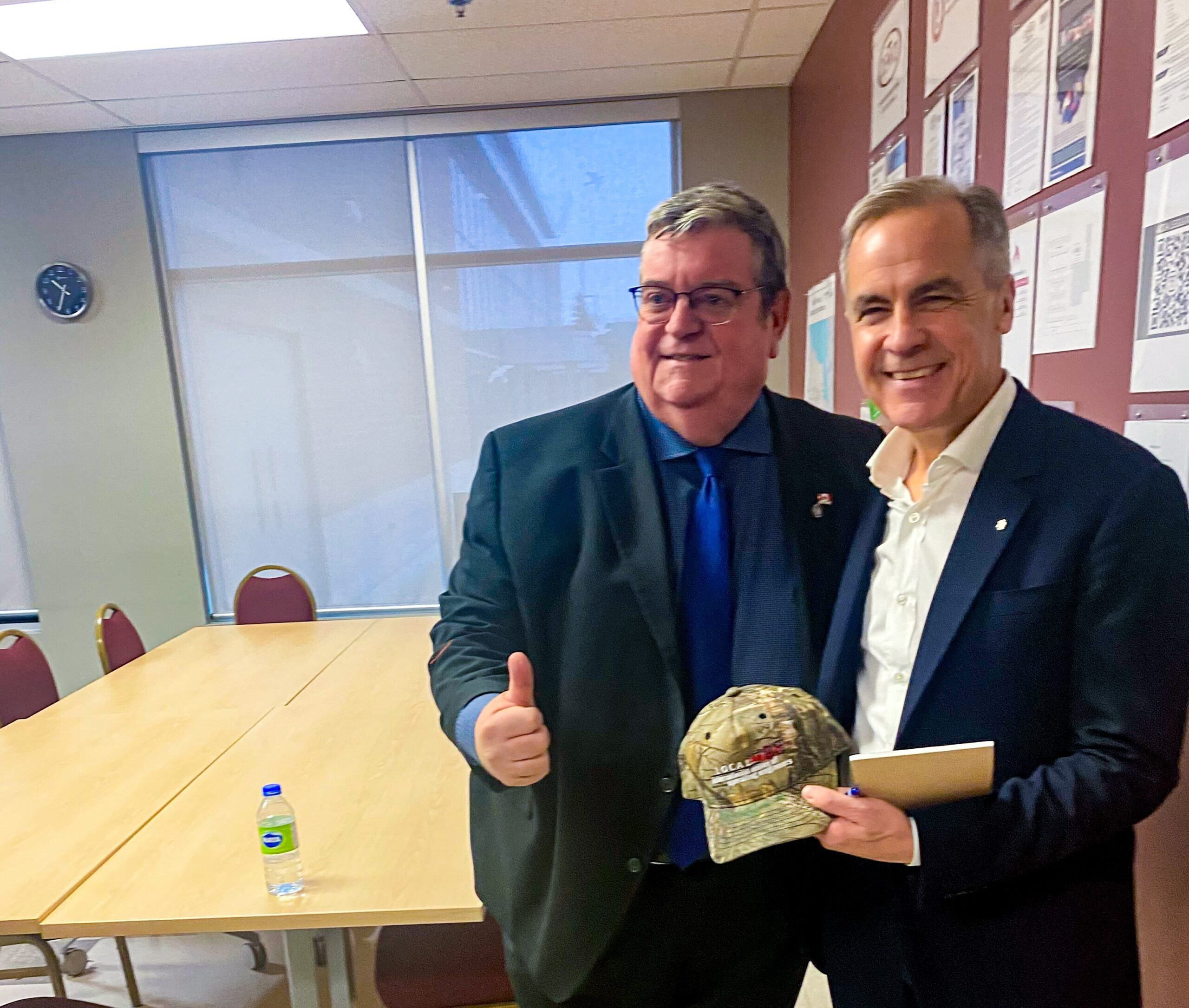 Prime Minister Mark Carney with Business Manager Mike Gallagher