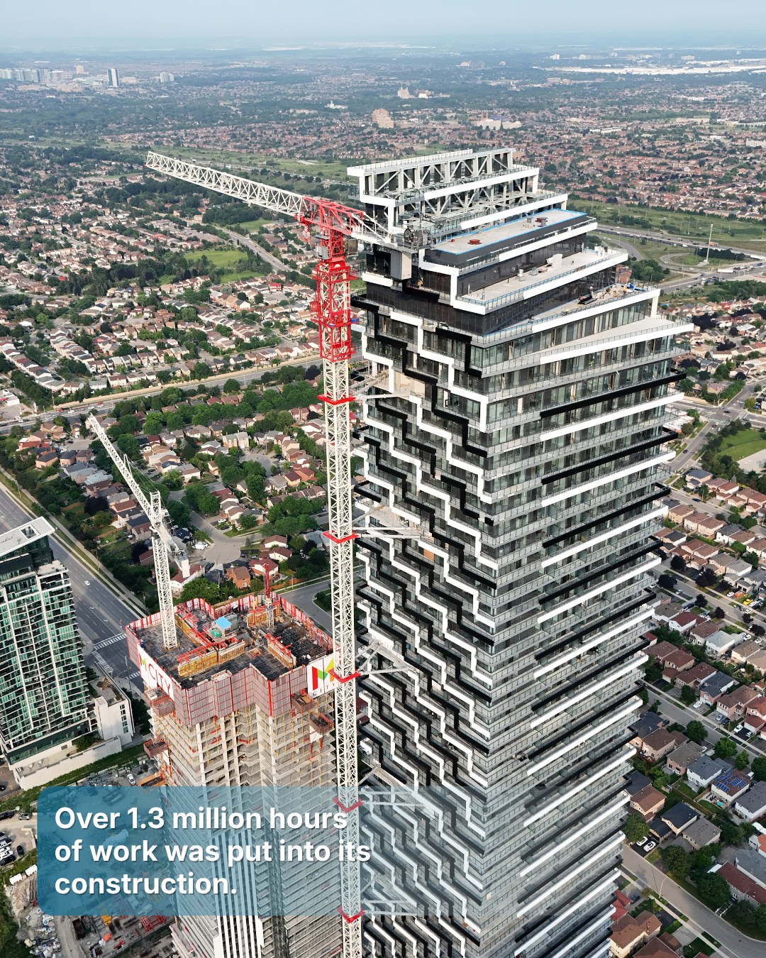 Over 1.3 million hours of work was put into its construction.