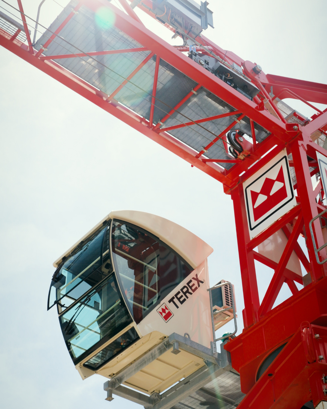 A close up image of a crane cab