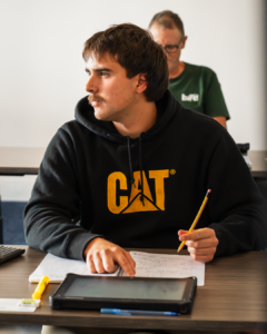 A student in class.