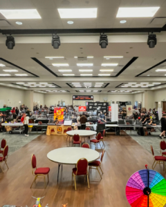 The 2026 Card Yard Event, multiple booths in a large room