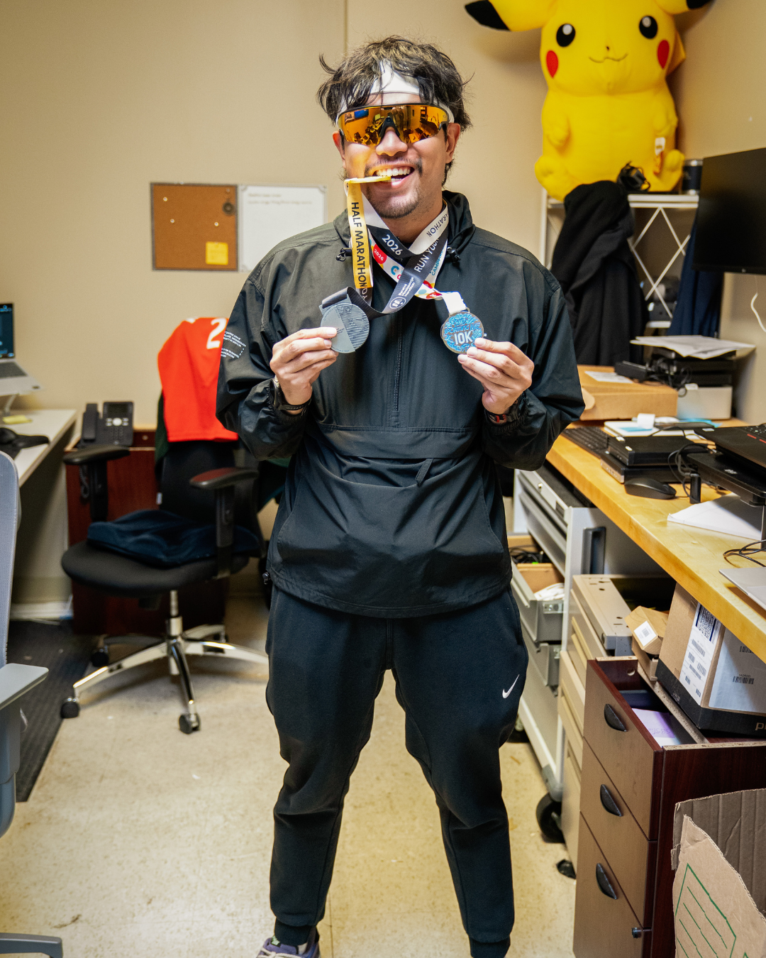 793 staff member dressed as the 'Marathoner' (Marathon Runner)