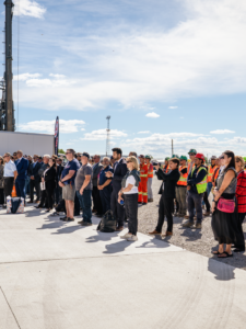 Part of the crowd that attended the Ribbon Cutting Ceremony at the new Oro-Medonte office and Training Centre
