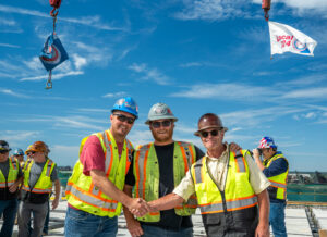 L to R: Local 793 Steward Kelly Moran, Local 793 Deck Foreman Dave Beaudoin and Chief Steward, OE 324, Rich Hutchinson.