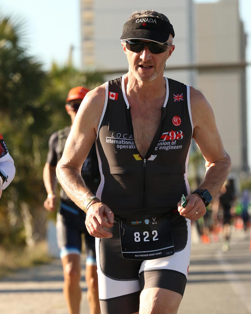 Dan Walton runs a marathon
