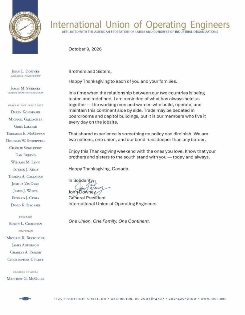 a letter from the General President