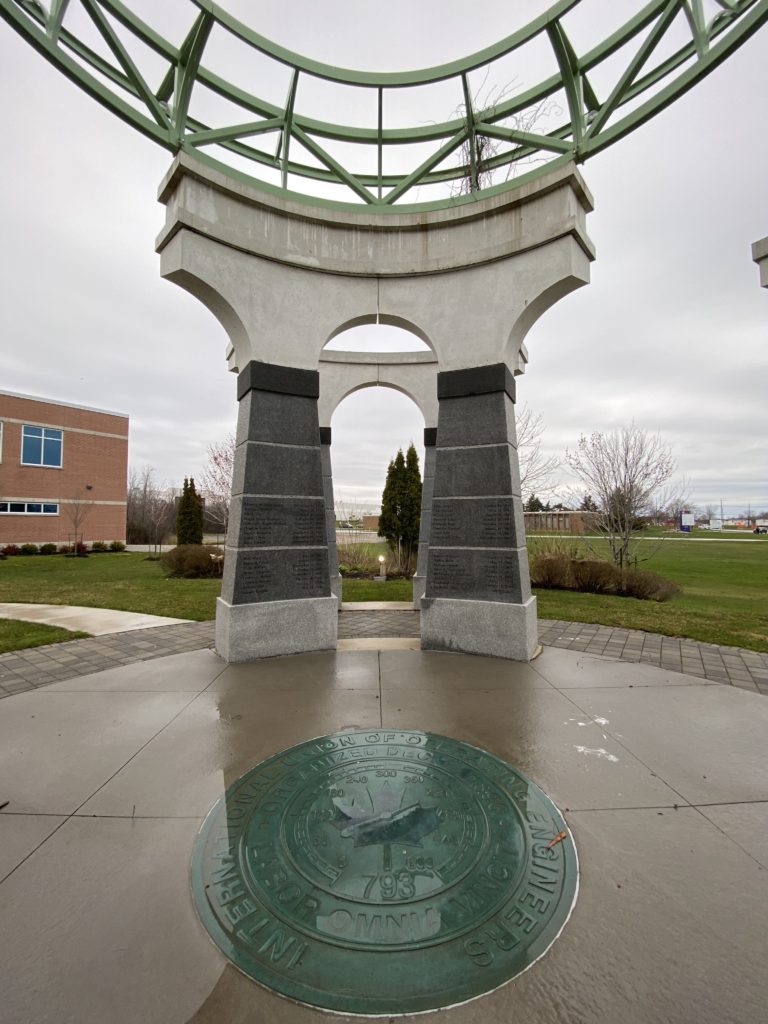 A view of the Local 793 memorial monument.