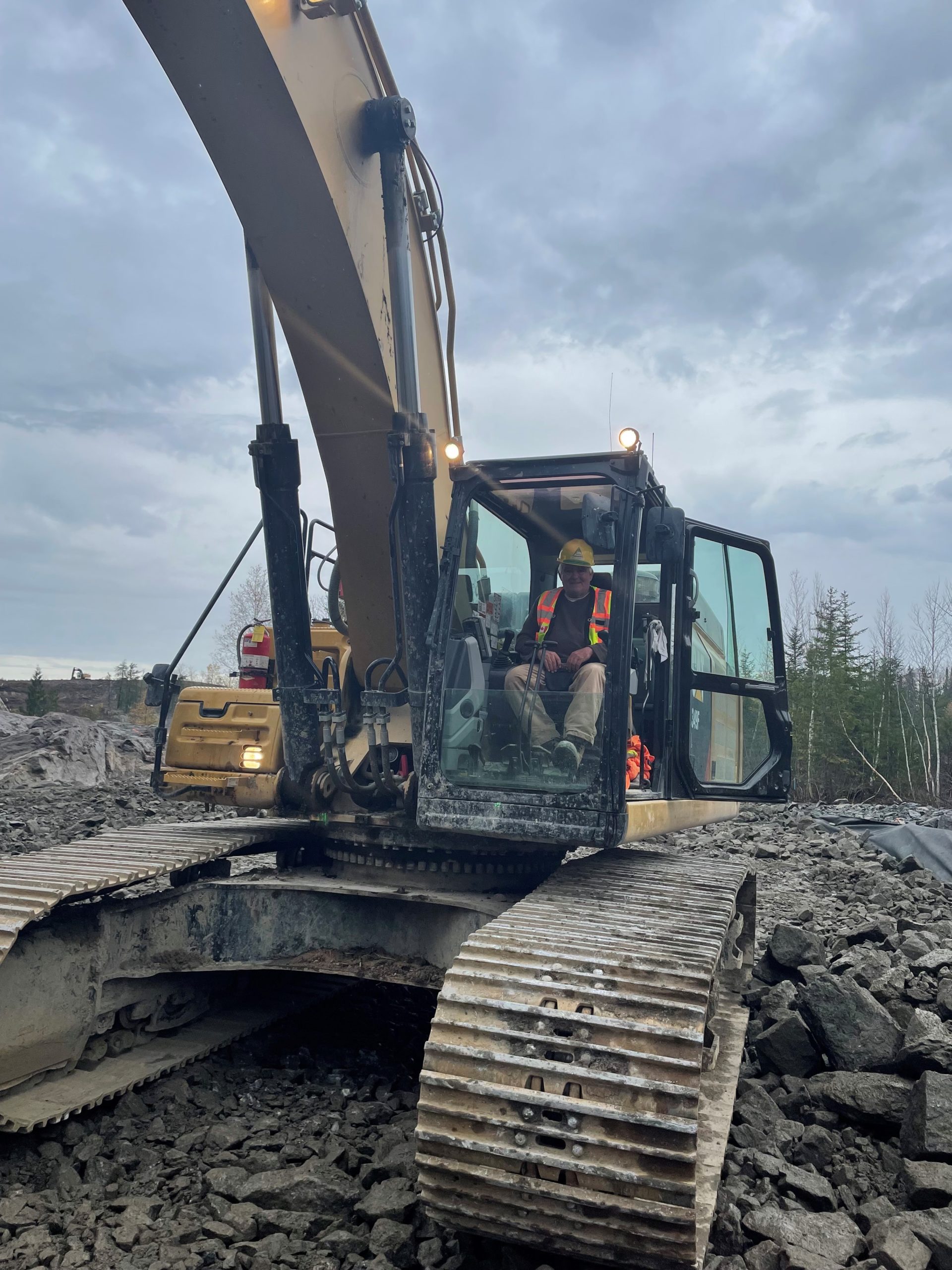 James Clements operating a 349F excavator.
