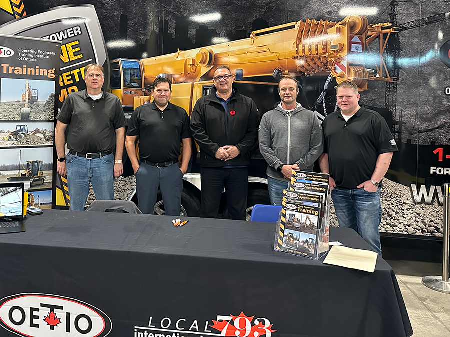 OETIO booth and staff at the Level Up! career fair in London, Ont.