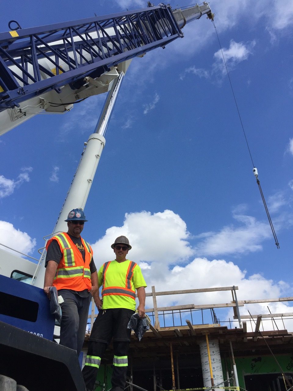 Members Mark Nemchuck and Kevin Michalak at work in east London.