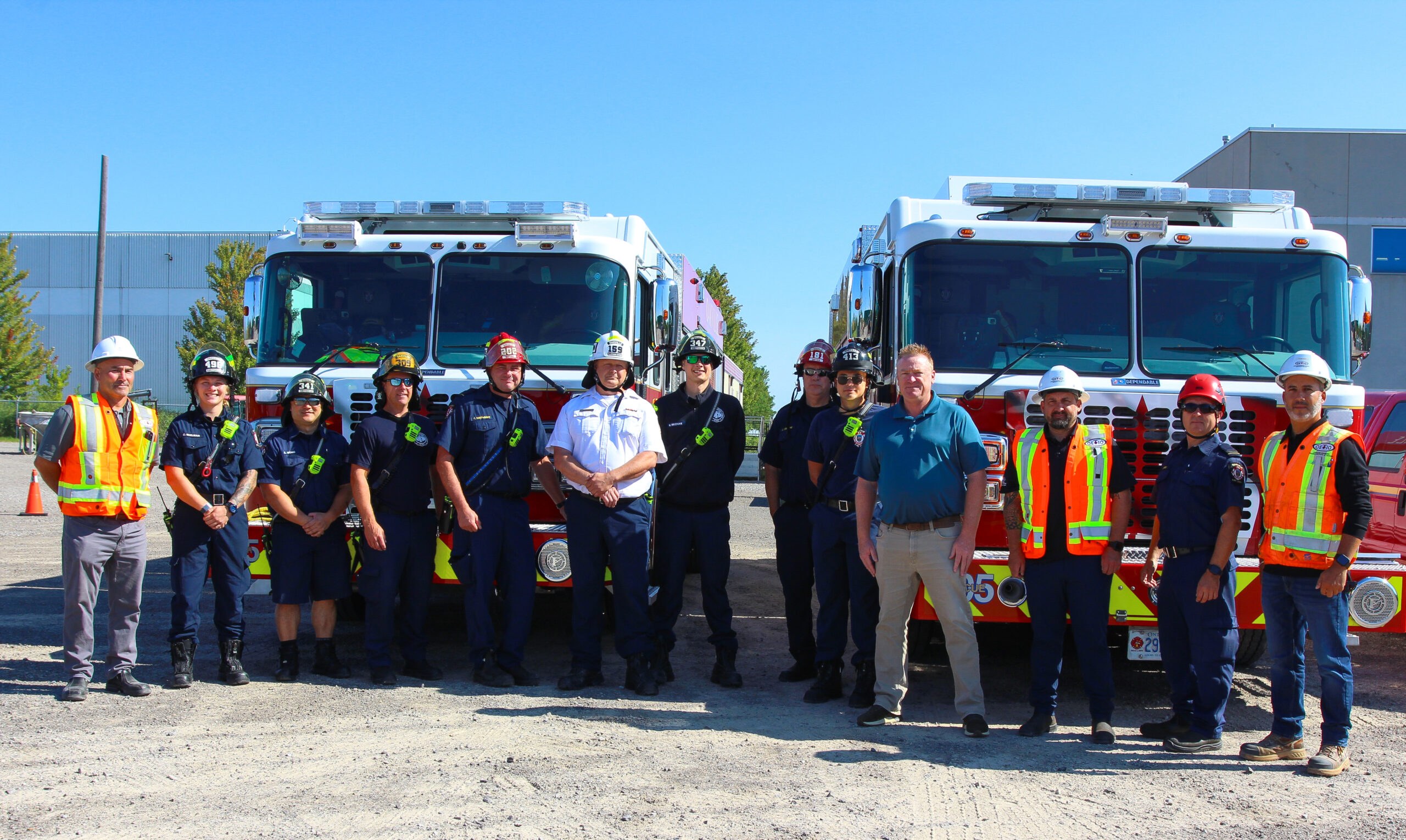 President Dave Turple, OETIO Director of Training and Apprenticeship Jeff Hewitt, OETIO Training Supervisor JP Gregorio, OETIO Senior Instructor Dave Viggiani with Oakville Fire Department