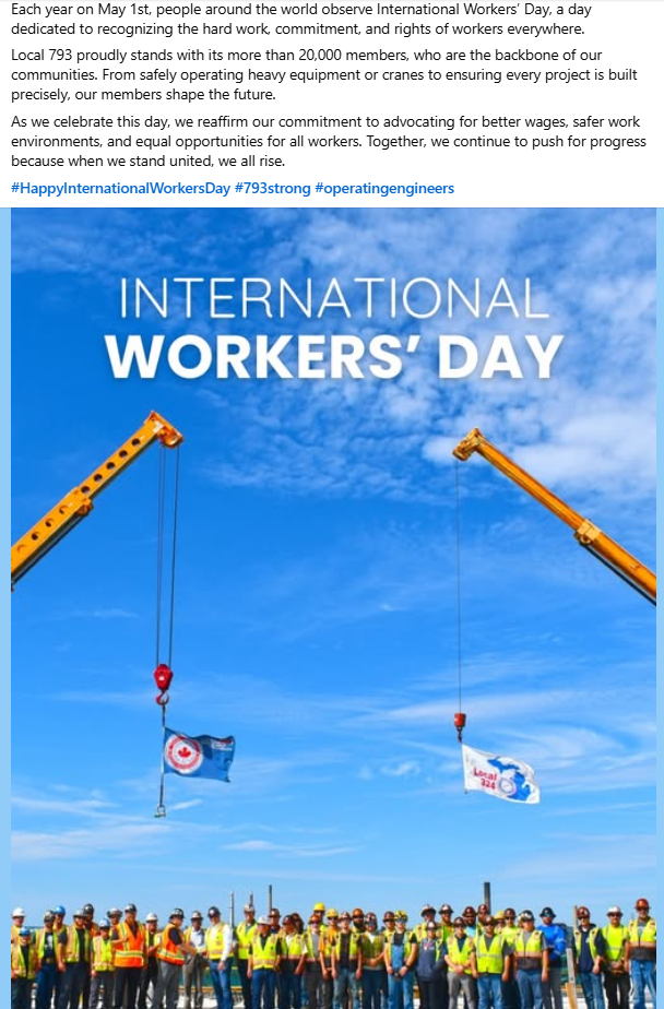 Happy International Workers' Day 2025 - Social Post