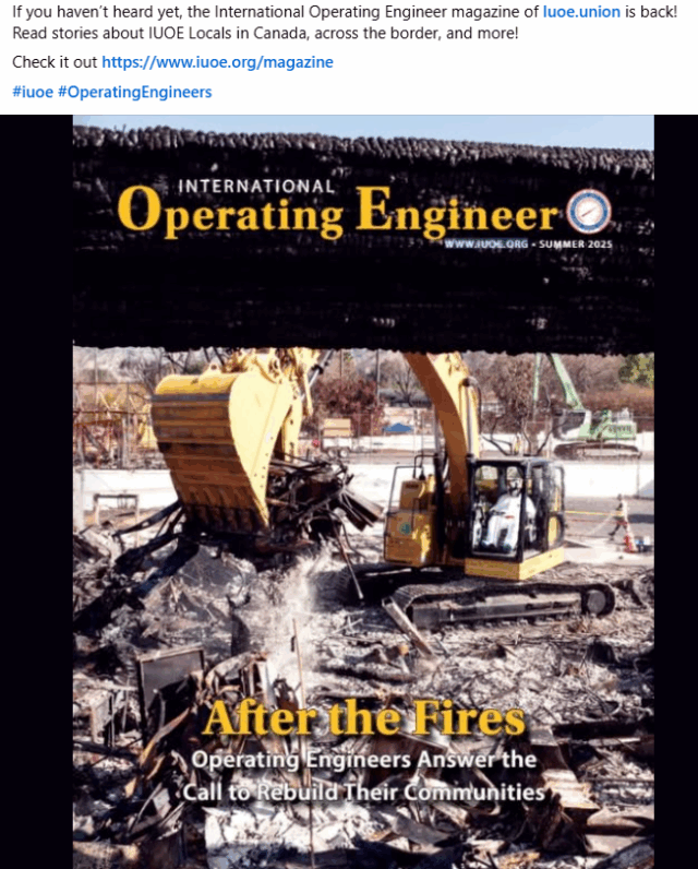 IUOE Magazine - Social Post