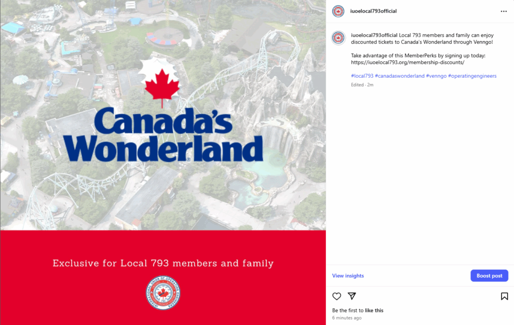 MemberPerks - Canada's Wonderland - Social Post