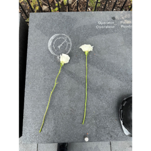 Flowers on memorial