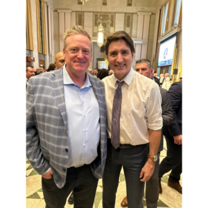 Local 793 President Dave Turple with Prime Minister Justin Trudeau at the CBTU Annual Conference