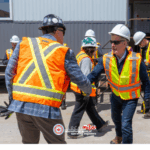 Mayor Visits Oro-Medonte - Button